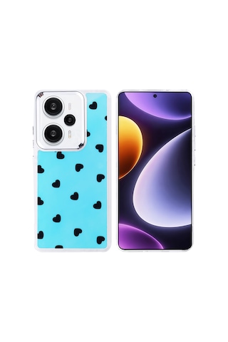 Kilifone - Redmi Note 13 Pro 4g Uyumlu Kılıf Airbag Tasarımlı Desenli Hadra Kapak - Kalp - T37690