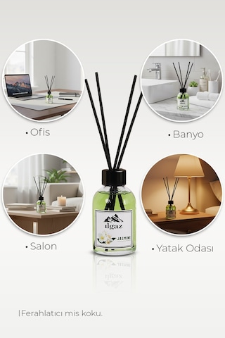 Ilgaz Reed Diffuser Yasemin Çiçeği Bambu Çubuklu Oda Kokusu 110 ML