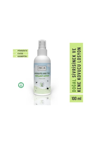 INCIA Pudra Kokulu Sivrisinek ve Kene Kovucu Losyon 100ml INCIA Pudra Kokulu Sivrisinek ve Kene Kovucu Losyon 100ml
