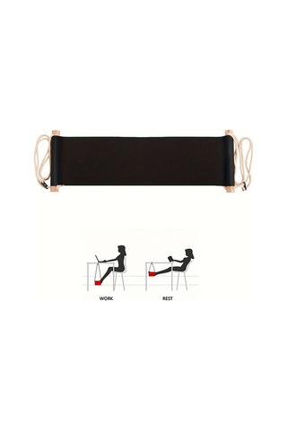 Cordial 1 Adet Siyah Ayak Hamakı Masanın Altında Kullanılan Ayak Dinlenme Yeri Ofis Ev Bahçe Ve Kamp İçin Taşınabilir Ayarlanabilir Siyah