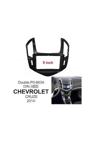 Chevrolet Cruze 14-15 Uyumlu 9 İnç Multimedya Çerçevesi Ve Soket
