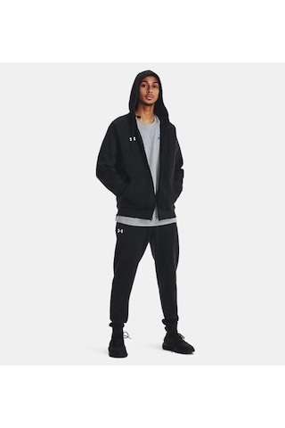 Under Armour Ua Rival Fleece Fz Hoodie Erkek Eşofman Üstü 1379767-001 Siyah