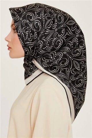 Armine Sura Saf İpek Eşarp 9246d 06 Siyah