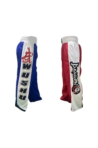 Dragondo 14118 Whu Shu Wushu Pantolonu Kırmızı - Mavi 001