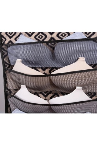 20 Cepli Dolap İçi İç Çamaşırı Organizeri I İki Taraflı Askılı Dolap Içi Sütyen Düzenleyici G Bej