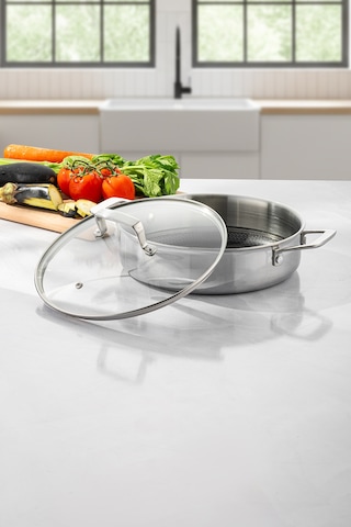 Emsan Pro Tri Ply Karnıyarık Tencere Çelik 24 Cm Gümüş