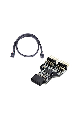 5089 9 Pin Anakart Usb Rgb Uzatma kablosu Çoklayıcı Çevirici