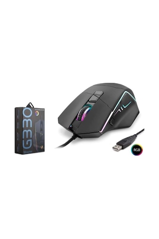 Hadron Shooter G330 Rgb Gaming Mouse 6400 Dpı 8 Tuş Siyah Kdo