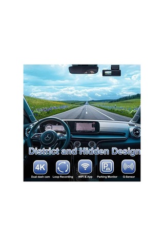 F8 4k Ultra Hd Ekranlı Ön Kamera Video Kaydedici Araç Kamerası Wi-fi, Ir Gece Görüşü, App Kontrol Dashcam