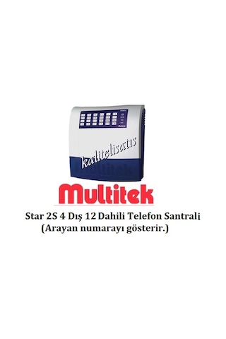 Multitek Star2S Caller Id 4 Harici 12 Dahili Telefon Santral