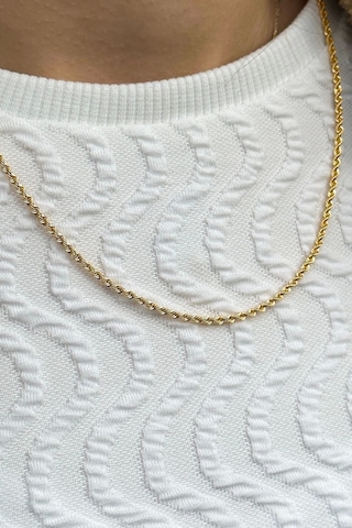14 Ayar 3mm Halat Altın Kolye Gold