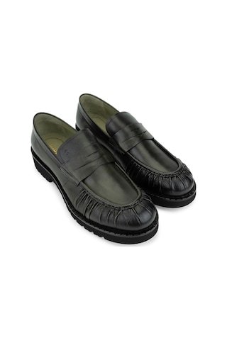 Tamer Tanca Erkek Hakiki Deri Yeşil Loafer Ayakkabı 987 231 Erk Ayk Sk25-26 Olıve Yeşil