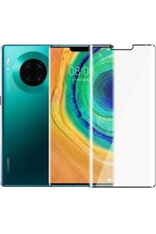 Huawei Mate 30 Pro İle Uyumlu Şeffaf Esnek Kavisli Ekranı Tam Kaplayan Pet Ekran Koruyucu
