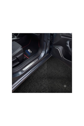 Renault Megane 2 2002-2009 Uyumlu Paslanmaz Çelik Krom Kapı Eşiği Abs Çerçeveli 4 Parça