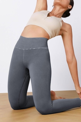 Kadın Yüksek Bel Fitilli Esnek Spor Tayt 4117 001