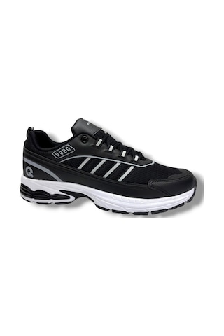 Best Of 2056-26 Anorak Deri Anatomik Erkek Sneaker Siyah Beyaz