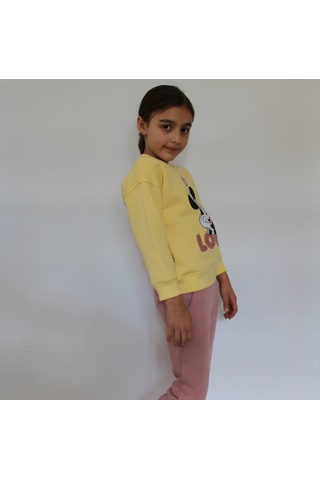 Milenawear by Milena MİCKEY BASKILI 2 Lİ TAKIM SARI PEMBE Sarı