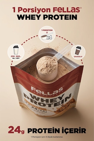 Fellas Whey Protein Tozu Doypack - Kurabiye Aromalı 525 G Kurabiye