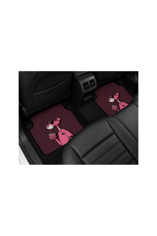Oem Pink Panther Monogram Tasarımlı 4 Parça Üniversal Halı Paspas Seti