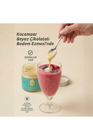 Badem Ezmesi Beyaz Çikolatalı & Vanilyalı 220 gr
