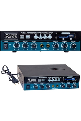 Magicvoice MV-510 50 W Bluetooth USB SD 2 Mikrofon Girişli Hat Trafolu Amfi