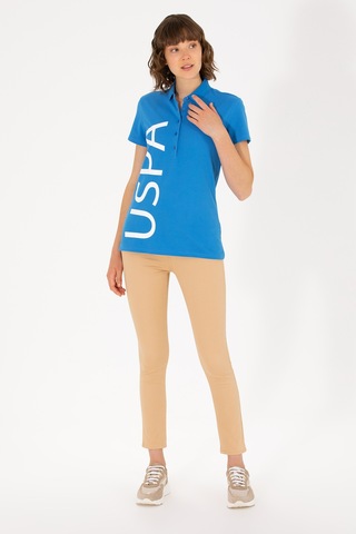 U.s. Polo Assn. Kadın Saks Tişört 50262939-vr045 Saks