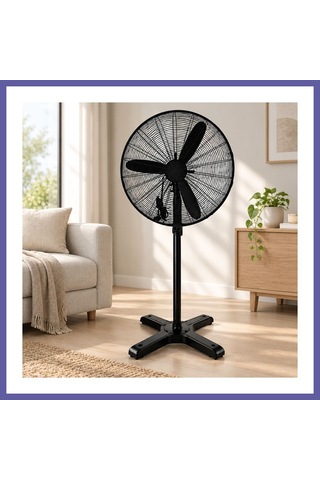 Bezos Ayaklı Sanayi Tipi Vantilatör - Metal Pervane, 3 Kademe, 220v Nıda