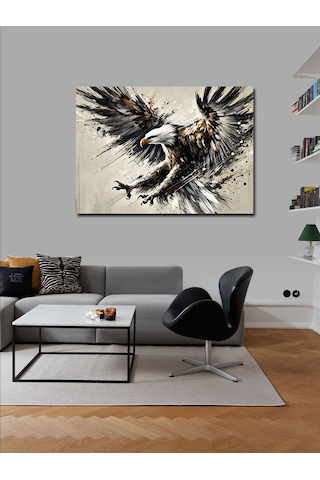 Kanvas Tablo Uçan Yırtıcı Kuş 70cmx100cm