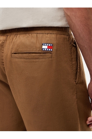 Tommy Hilfiger Tjm Lınen Blend Pull-on Short Erkek Kahverengi Şort - Dm0dm22825