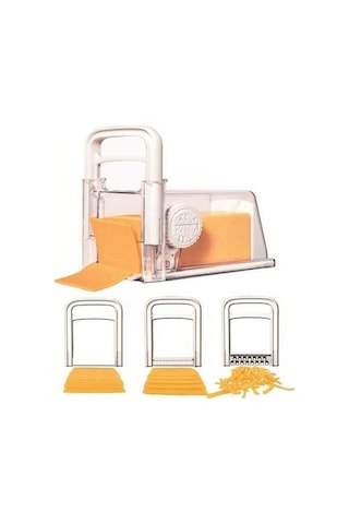 Primepickings 4'lik Peynir Doğrayıcı, Tereyağı Dilimleyici, Buzdolabı Saklama Kutusu, 3 Bıçaklı Multifonksiyonel Diğer