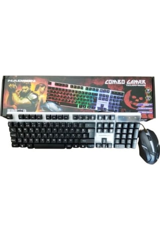 Hadron HD837Q-20 Ledli Oyun Klavye Mouse Set + Mousepad