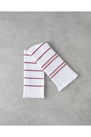 English Home Stria Pamuk Kurulama Bezi 30x50 Cm Bordo