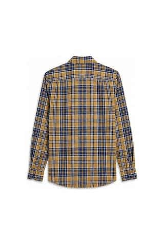 Lc Waikiki Sarı Regular Fit Ekose Desenli Gabardin Erkek Gömlek