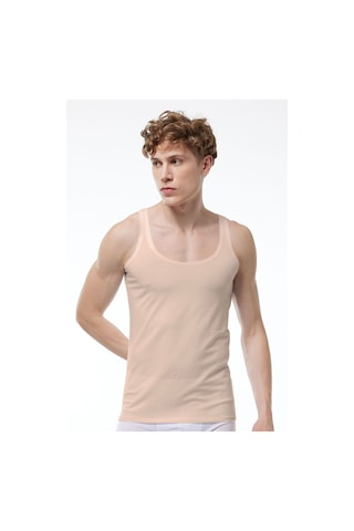 Malabadi Görünmez Atlet Erkek Ten Rengi Ince Askılı Iz Yapmayan Modal Atlet 013 Ten Rengi