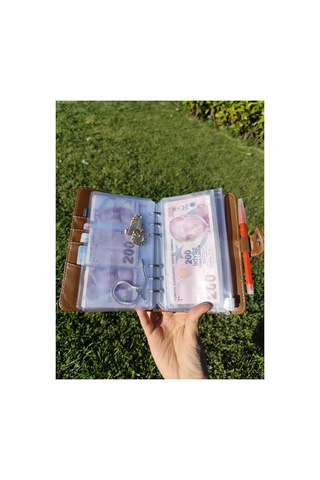 Bütçe Planlayıcı Manyetik Ajanda Taba Sticker Ve Challenge Hediyeli Kahverengi