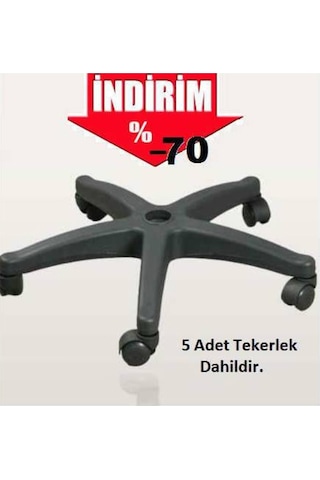 Depolife Yıldız Ayak Tekerlek Bilgisayar Koltuğu Ayağı Tekerlekli