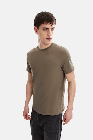 Backandbond Koyu Vizon Regular Fit Bisiklet Yaka Tişört
