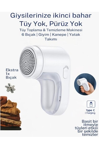 Tüy Ve Tiftik Temizleme Makinesi Kıyafet, Koltuk Ve Yünlüler İçin Şarjlı Tüy Toplama Cihazı Diğer