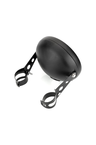 Youtek Motosiklet 7 İnç Çelik/ Demir Mat Siyah Far Kasa, Yeni Ve Kaliteli Modifikasyon Kapsülü