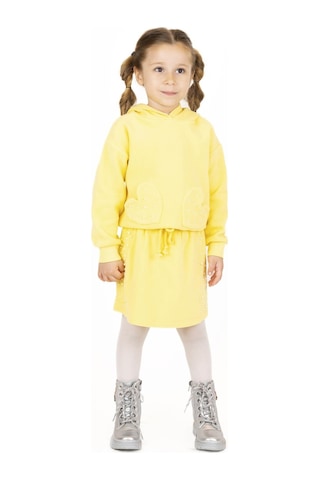 Best Kids Kapşonlu Kalp Desenli Sweatshırt 001