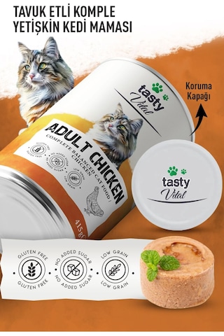 Tavuklu Yetişkin Kedi Konservesi Pate Ve Yumuşak Formda 415 Gr