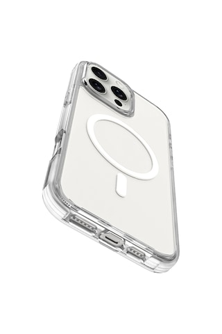 Apple iPhone 16 Pro Max Kılıf Magsafe Uyumlu Airbag Tasarımlı Raptic Clear Serisi Şeffaf Kapak Beyaz