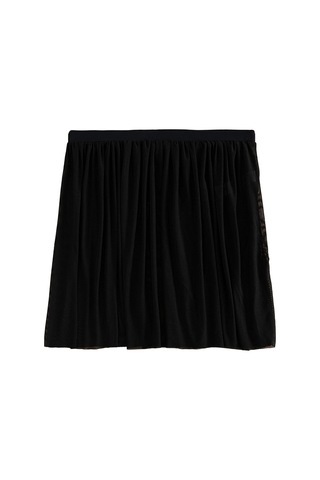 Moda Dua Kadın Siyah Tül Beli Lastikli Etek Görünümlü Pareo