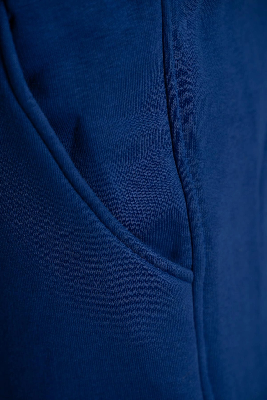 Üç İplik Yüksek Bel Lastikli Jogger Eşofman Altı - Saks Mavisi Saks Mavisi