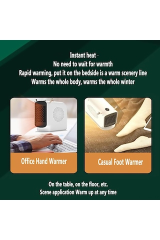 Xiyyadms Hızlı Isıtıcı Ev Ofis Kullanıma Uygun 500w Alüminyum Tellerle 1 Saniyede Sıcak Hava Veren Yeşil Beyaz Sarı Renk Seçenekli