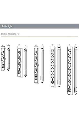 Multi-let Üçlü Priz Topraklı Kablolu Çocuk Korumalı 3 Mt 12