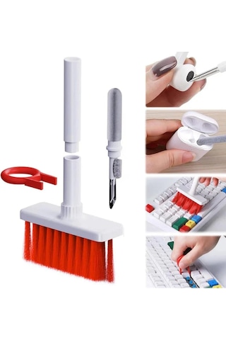 5 Fonksiyonlu Çok Amaçlı Teknolojik Cihaz Temizlik Fırçası Seti Klavye, Kulaklık, Telefon, Kamera Temizleme Aracı 1