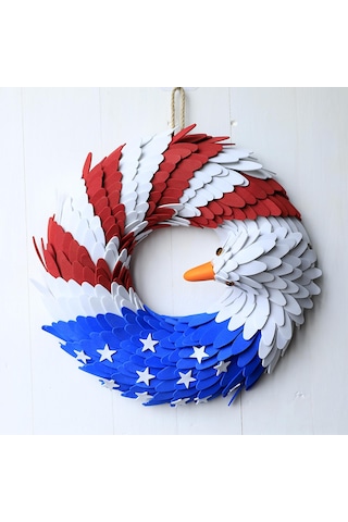 Suntek Anma Günü Çelengi Amerikan Bayrağı Kartal 37cm