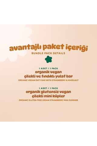 Organik Vegan Çilekli Atıştırmalık Paketi - 2 Adet 2 Çeşit 560 G