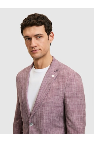 Cacharel Bordo Ex. Slim Fit Ceket Kırmızı